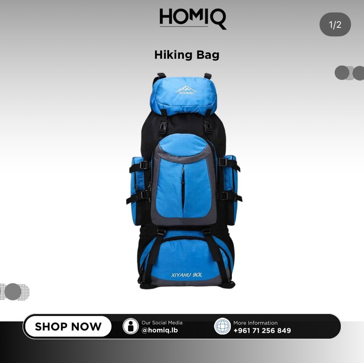 Hiking bag 90L 2 options ( red or black) 38$