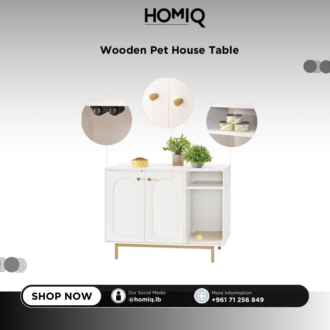 Wooden Cat Pet House Table – Stylish Cat Shelter & Furniture