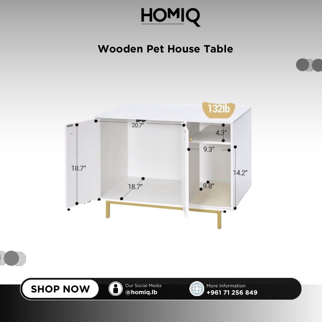 Wooden Cat Pet House Table – Stylish Cat Shelter & Furniture